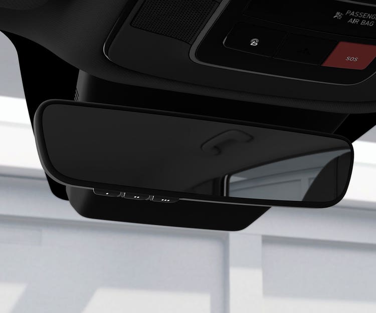 Auto-dimming mirror with Homelink