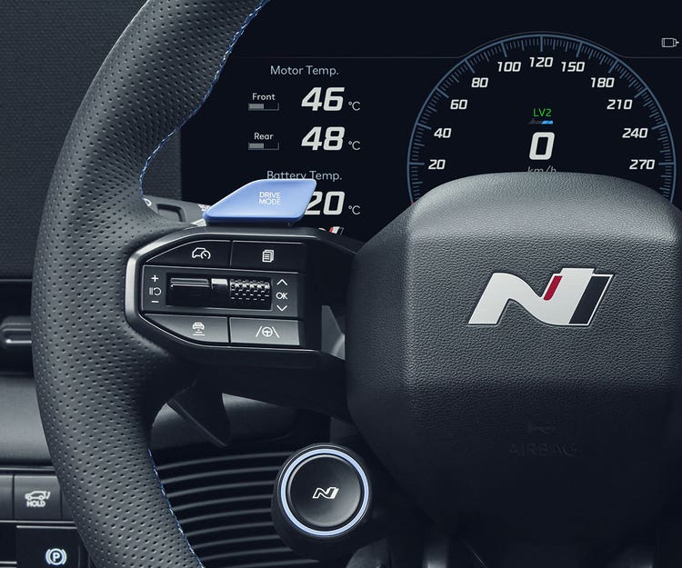 Drive mode select (Eco, Normal, Sport, N, N Custom 1/2)