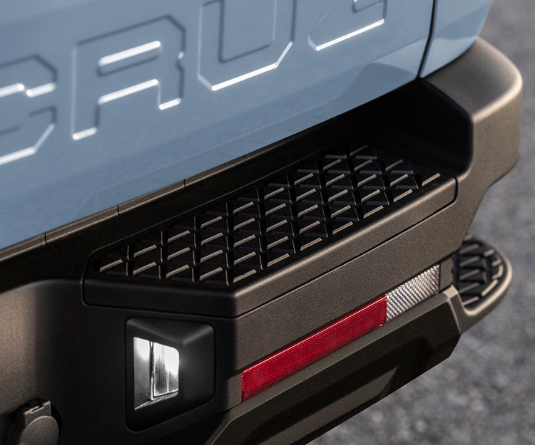 Integrated rear bumper steps