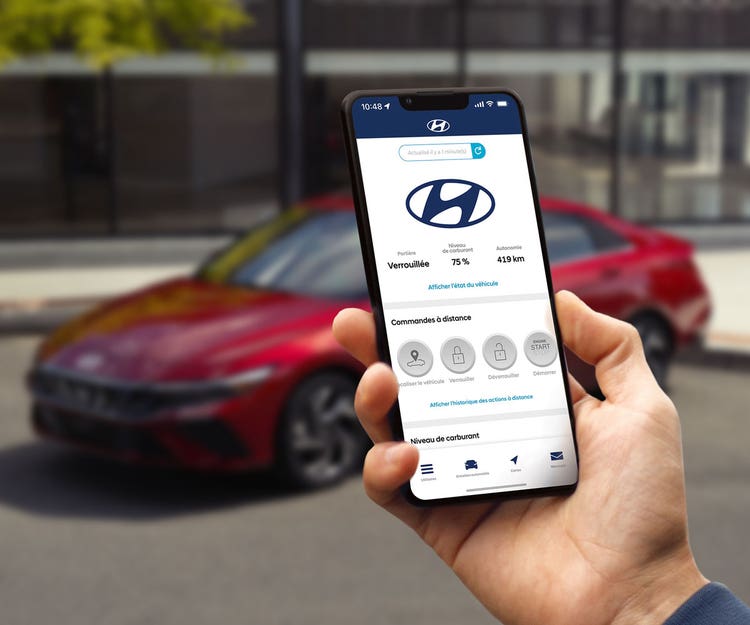 Système pour véhicule connecté Bluelink&lt;SUP>MD&lt;/SUP>