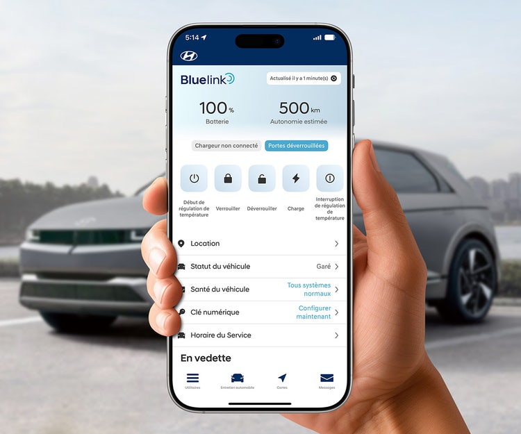 Système pour véhicule connecté Bluelink&lt;SUP>MD&lt;/SUP>